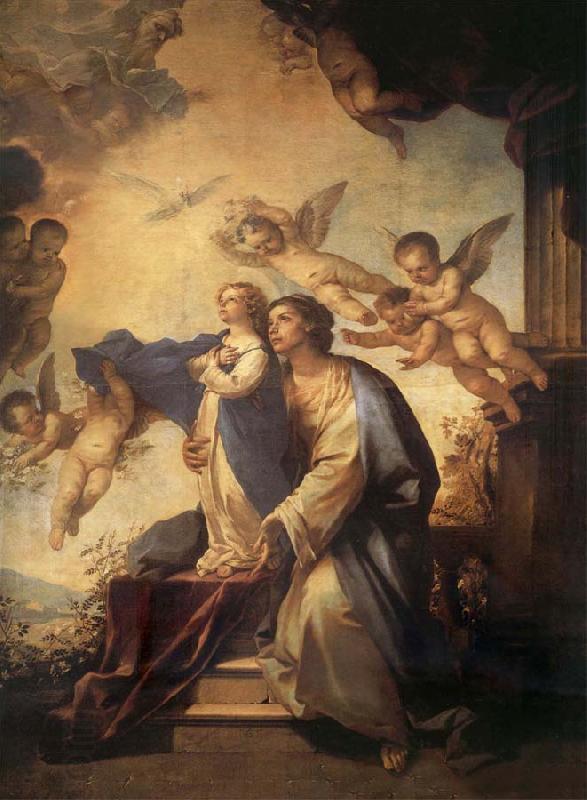 Luca Giordano Holy Ana and the nina Maria Second mitade of the 17th century China oil painting art